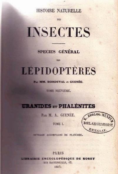 Boisduval a Guenee: Historie Naturelle des Insectes