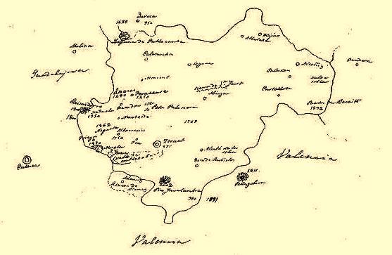 Bernardo Zapater - mapa provincie Aragon